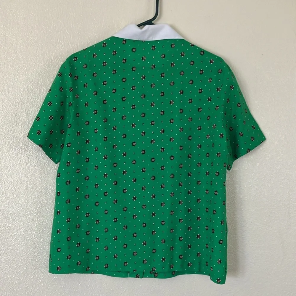 Vintage Ship 'n Shore Green Button Down Top, L